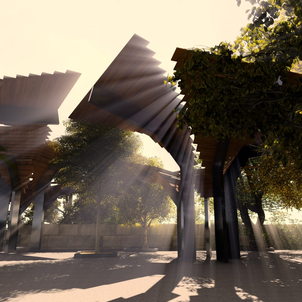 Renaturalizar la plaza y buscar el retorno de la zona a sus orígenes naturales fue el objetivo en este concurso de Recon Arquitectura