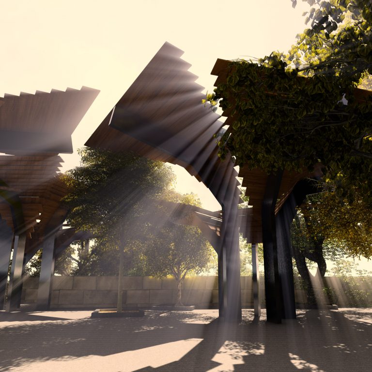 Renaturalizar la plaza y buscar el retorno de la zona a sus orígenes naturales fue el objetivo en este concurso de Recon Arquitectura