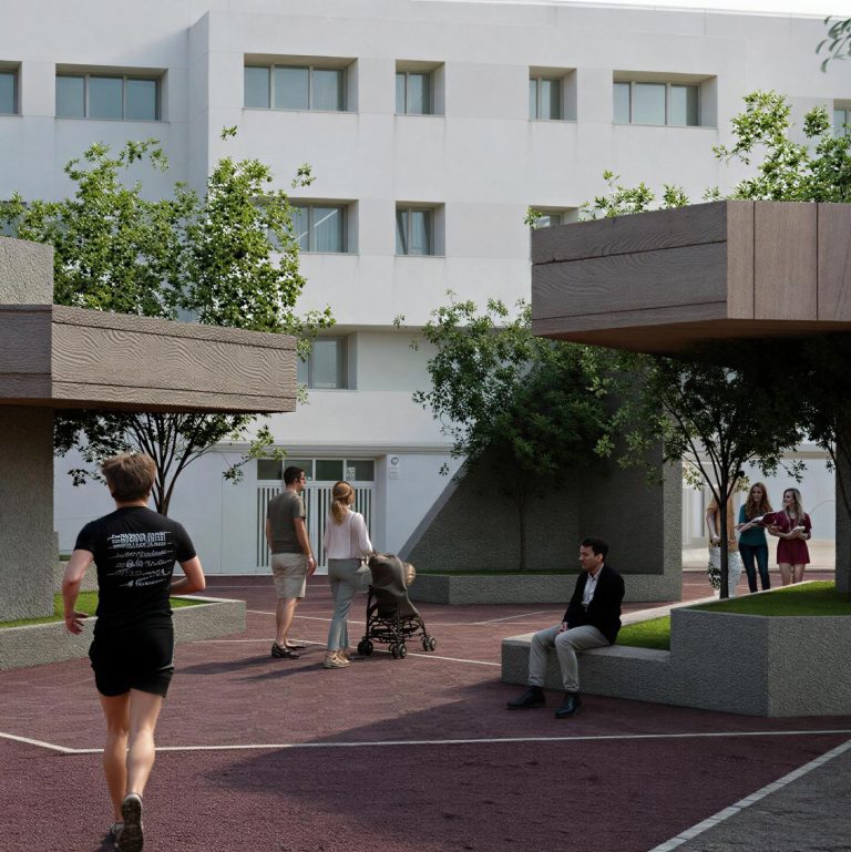Servirse de la geometría triangular de la plaza Pedro Alcántara para desarrollar el proyecto fue la génesis de esta propuesta de Recon Arquitectura