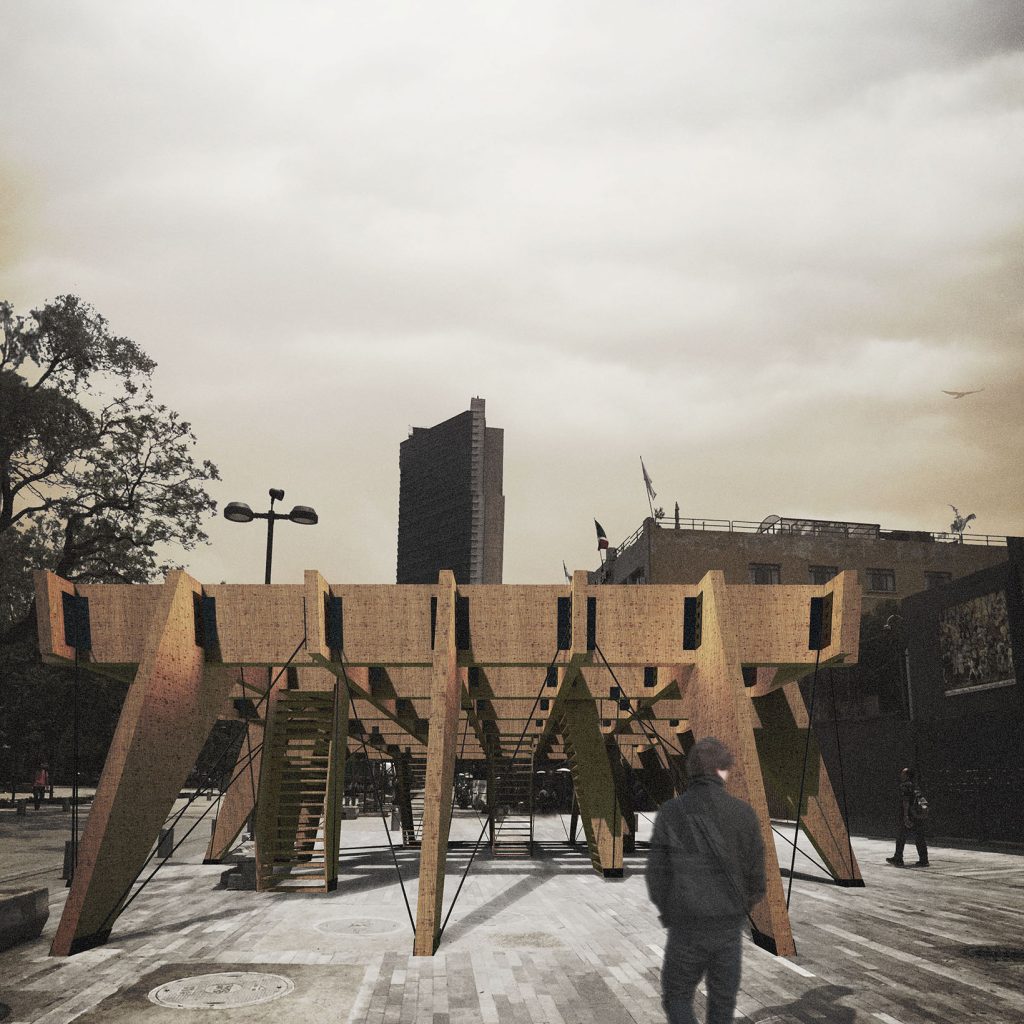 Cloud 9 es una nueva forma de relacionarnos a nivel urbano abandonando la cota del suelo propuesta por Recon Arquitectura