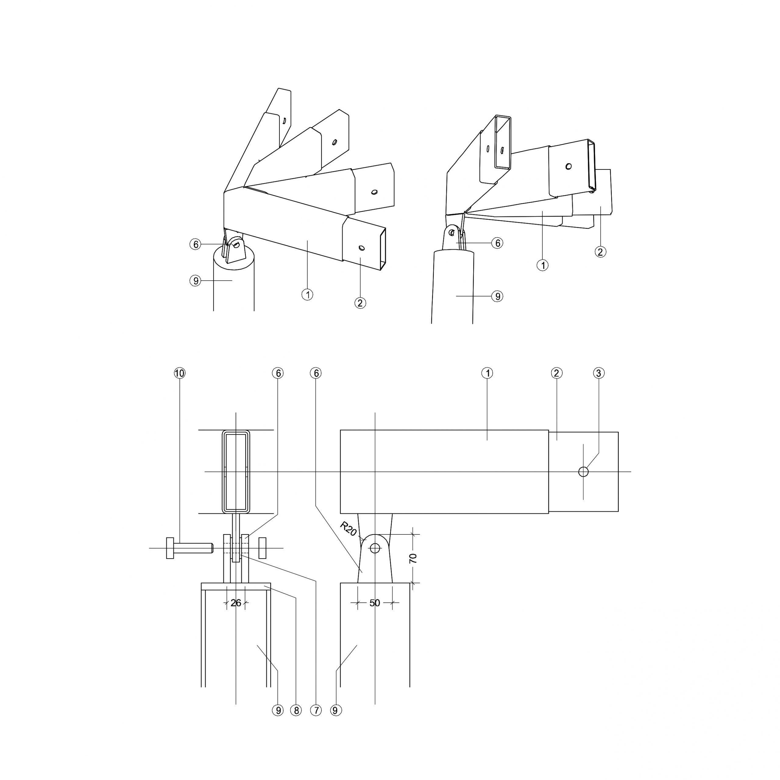 Recon Arquitectura, en colaboración con un estudio de Vinaroz, propuso esta pérgola para la regeneración de la plaza del mercado