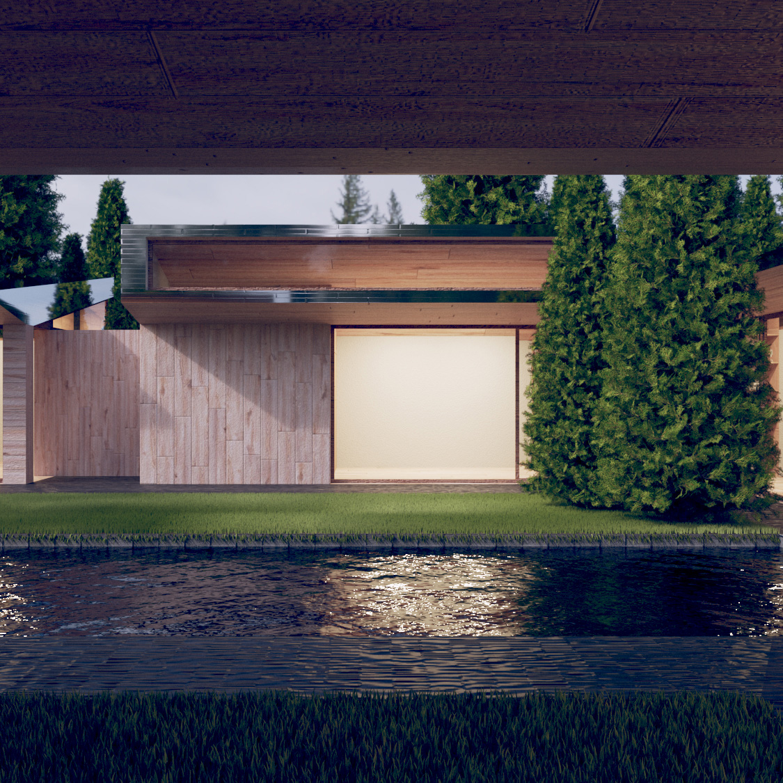 Casa modular propuesta por Recon Arquitetura en torno al patio como unidad esencial de la organización