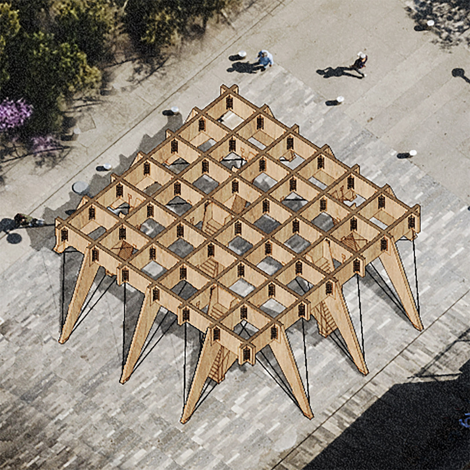 Cloud 9 es una nueva forma de relacionarnos a nivel urbano abandonando la cota del suelo propuesta por Recon Arquitectura