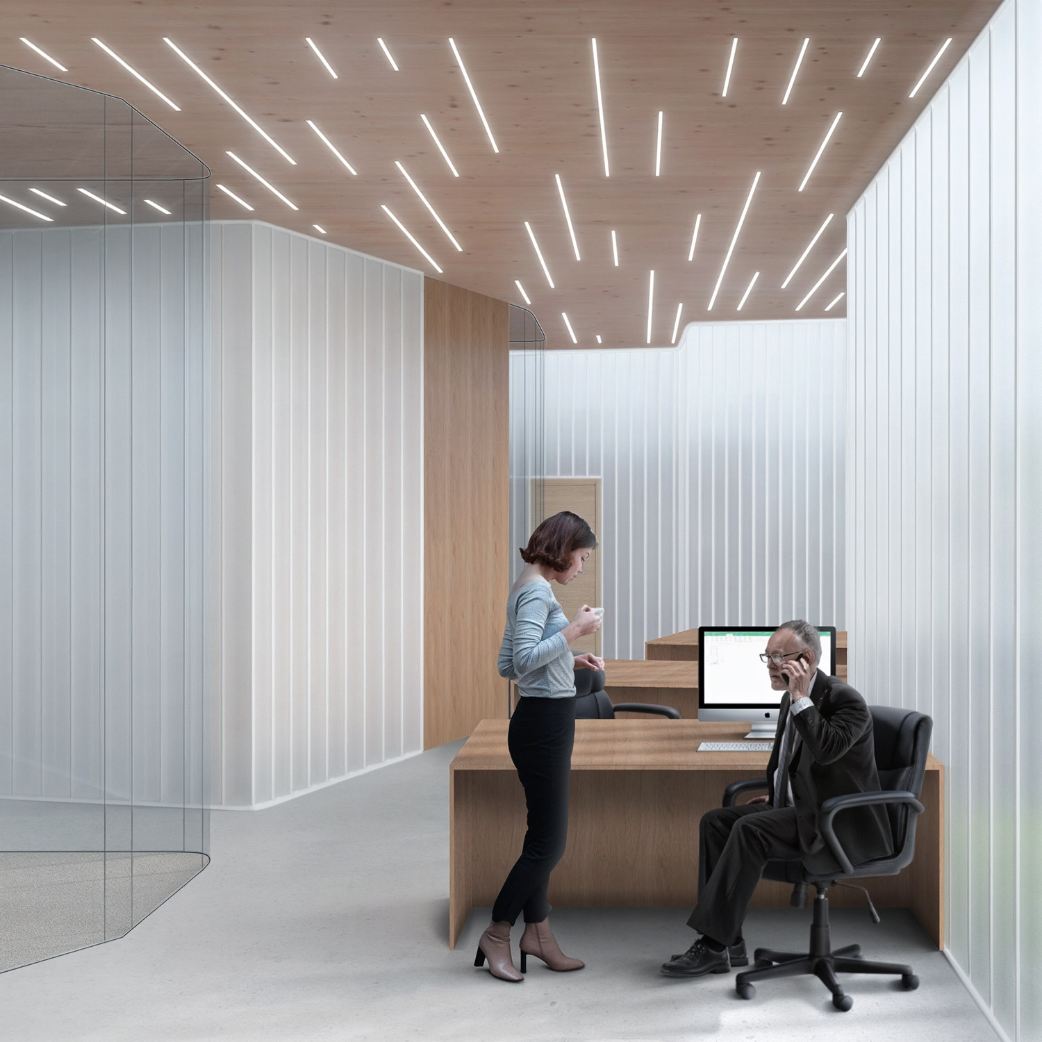 En este concurso para la ampliación de las oficinas de Alokabide, Recon Arquitectura propuso un volumen claramente diferenciado de la preexistencia