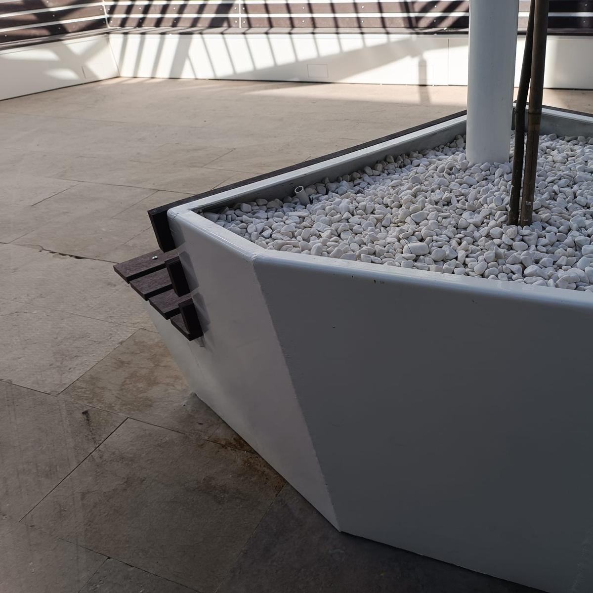 Recon Arquitectura, en colaboración con un estudio de Vinaroz, propuso esta pérgola para la regeneración de la plaza del mercado