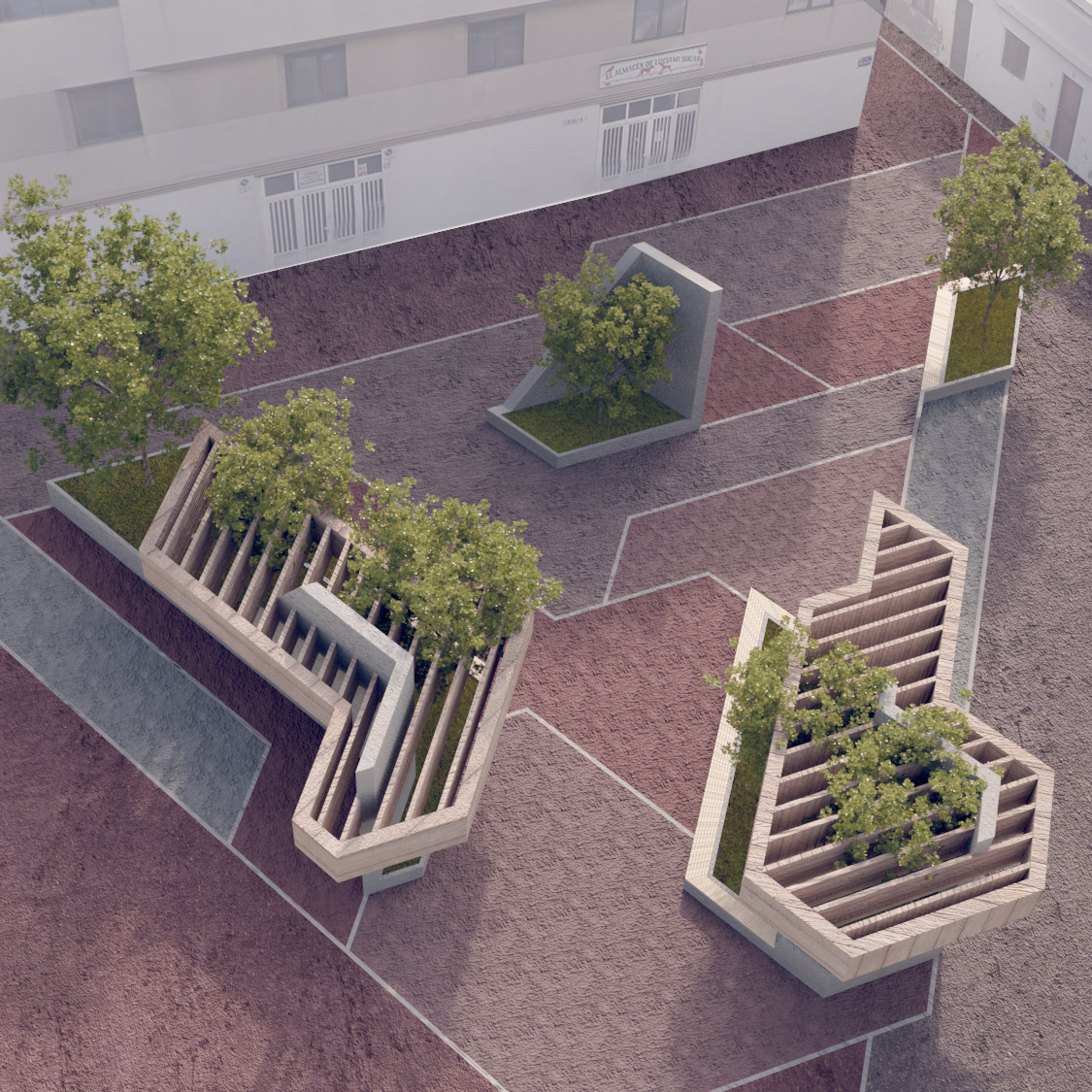 Servirse de la geometría triangular de la plaza Pedro Alcántara para desarrollar el proyecto fue la génesis de esta propuesta de Recon Arquitectura