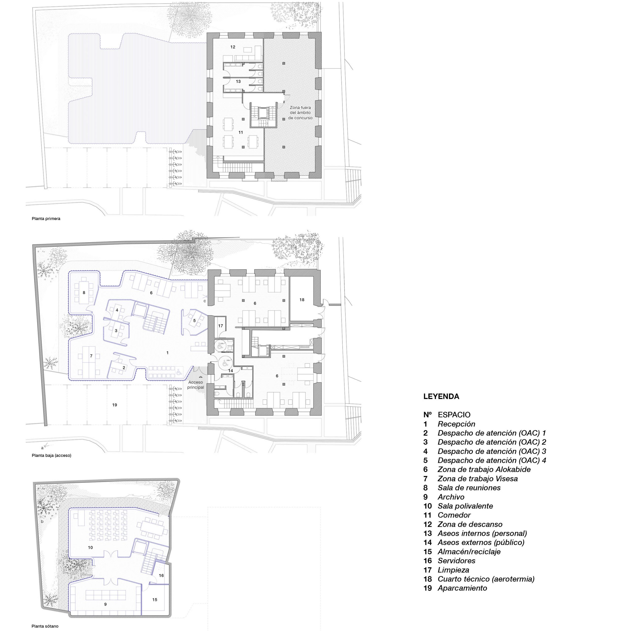 En este concurso para la ampliación de las oficinas de Alokabide, Recon Arquitectura propuso un volumen claramente diferenciado de la preexistencia