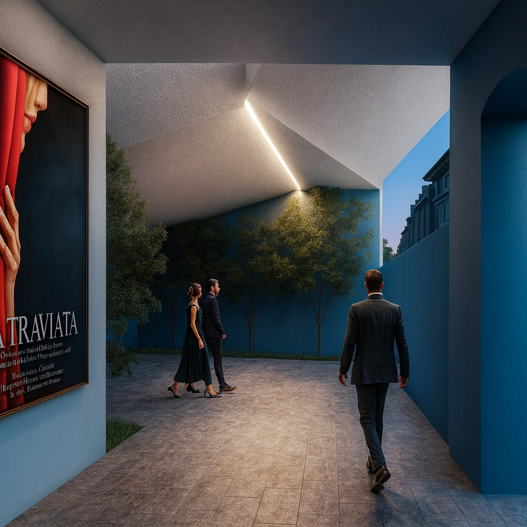 En este concurso de Recon Arquitectura, se trataba de proyectar una ampliación para un centro cultura, dignificando el edificio existente