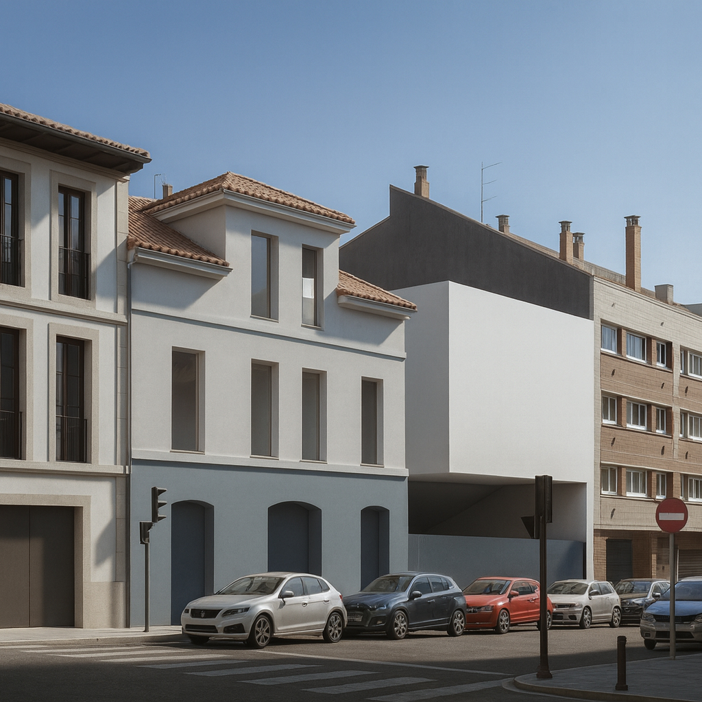 En este concurso de Recon Arquitectura, se trataba de proyectar una ampliación para un centro cultura, dignificando el edificio existente