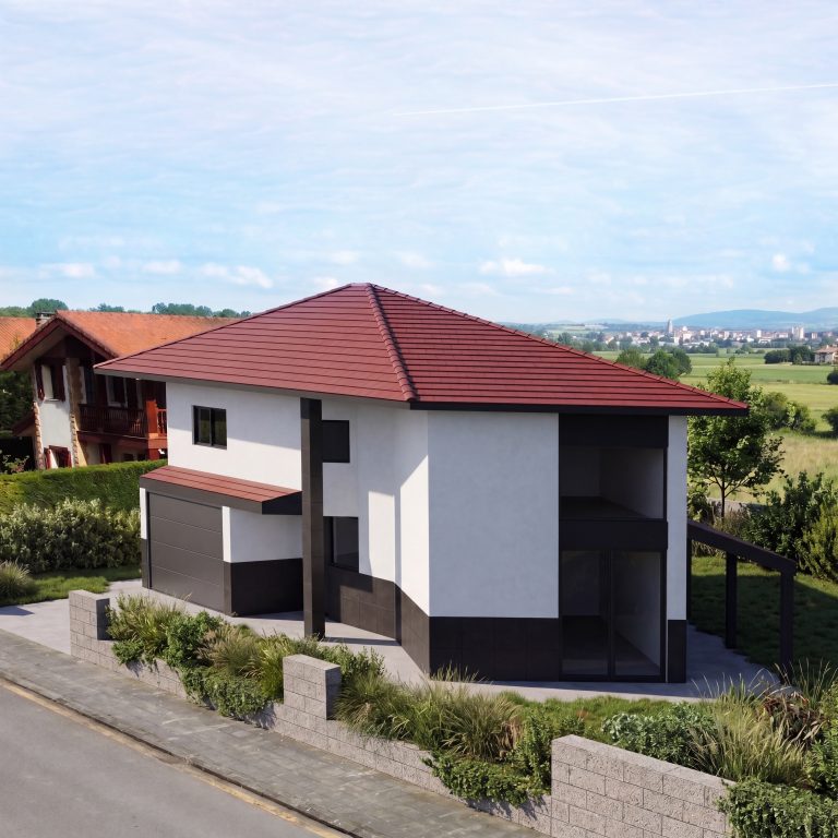 En esta vivienda unifamiliar Recon Arquitectura diseñó una casa que se adaptara a la forma triangular del solar