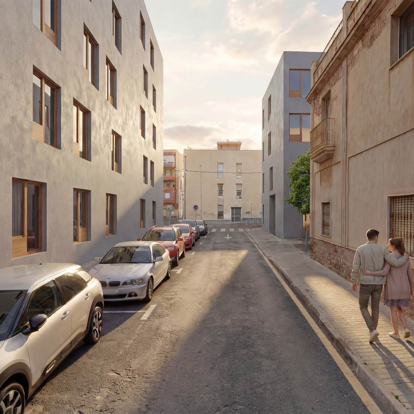 En este concurso para 94 viviendas de protección oficial, Recon Arquitectura diseñó 5 edificios vinculados a la tradición de la zona